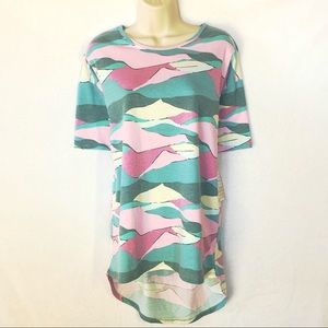 LuLaRoe Cool Spectrum Waves Irma Top Authentic